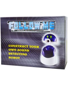 Follow Me Sound Detecting Robot - Front of Package. Model 756619006277.