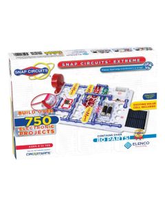Snap Circuits Extreme - Front of Package. Build over 750 Exciting Projects! Contains over 80 parts! Model SC750. 