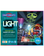 Snap Circuits Light - Front of Package. Model SCL175. Build over 175 exciting projects! Contains over 55 parts. 
